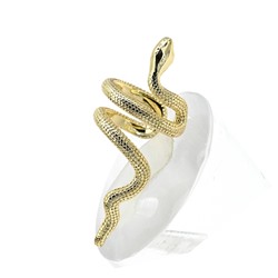 Серьга-кафф Змейка 13*30мм, цв.золотистый, левый, 1 штука