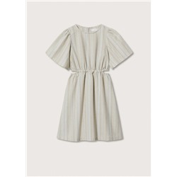 Vestido rayas abertura -  Niña | MANGO OUTLET España