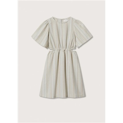 Vestido rayas abertura -  Niña | MANGO OUTLET España