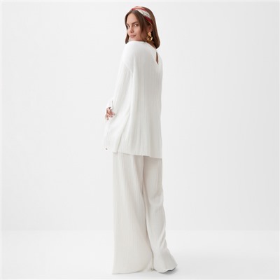 Костюм женский (блуза и брюки) MIST Classic collection, р. 48-50, белый