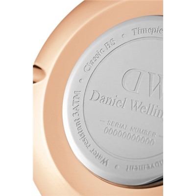Reloj de cuarzo de piel y chapado en oro rosa Suffolk