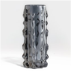 Ваза для цветов «Джорджия» из прозрачного черного стекла 18×6×6 см