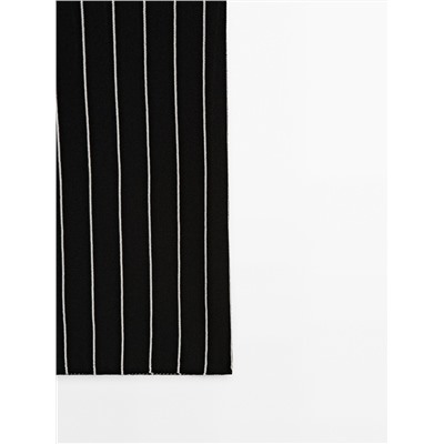 Striped knit co-ord skirt with tie