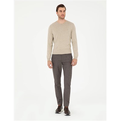 Brown Slim Fit Canvas Bloys