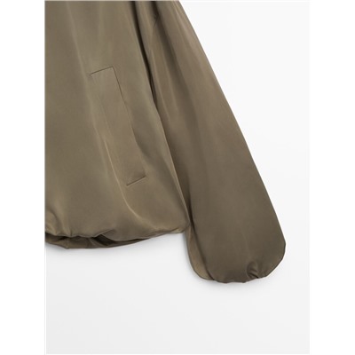 Chaqueta bomber satinada