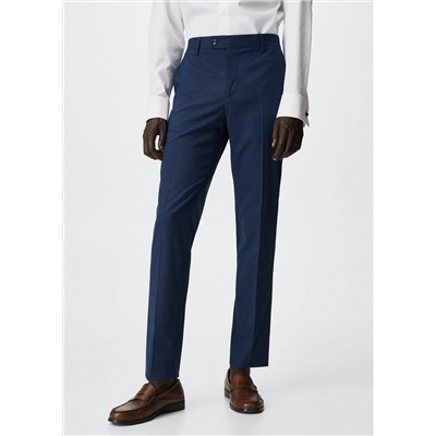 Pantalón traje slim fit microestructura -  Hombre | MANGO OUTLET España