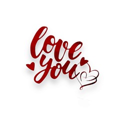 Набор прозрачной матовой пленки "Love you", 50mic, 58x58 см (15шт)