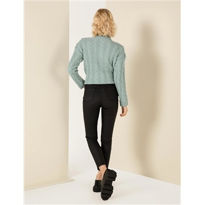 Черные карманные подробные спортивные брюки Slim Fit