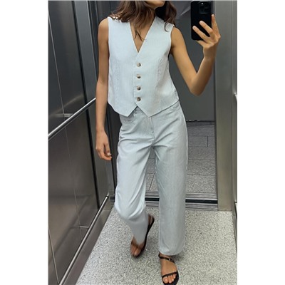 JEANS Z1975 DENIM RECTOS TIRO ALTO RAYAS