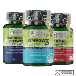 Набор Nature's Supreme Магний + Железо + Омега 3