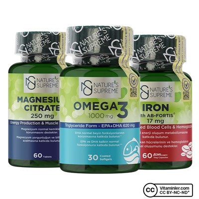 Набор Nature's Supreme Магний + Железо + Омега 3