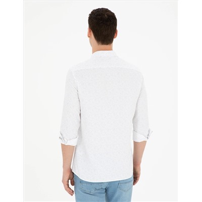 Рубашка с длинным рукавом с лимоном Slim Fit