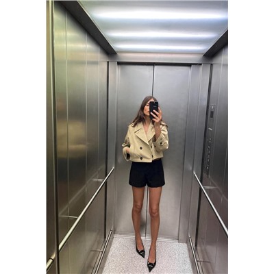 SHORT TRENCH COAT JACKET