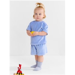 Костюм (шорты и футболка) Крошка Я Plushy, р. 80-86 см, голубой