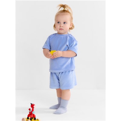 Костюм (шорты и футболка) Крошка Я Plushy, р. 80-86 см, голубой