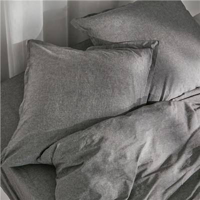 Пододеяльник SL Home "Деним" 150*220 см, цв.серый, 100% жатый хлопок