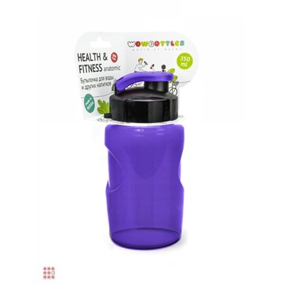 Бутылка для воды и др.напитков "HEALTH and FITNESS" 350 ml.anatomic