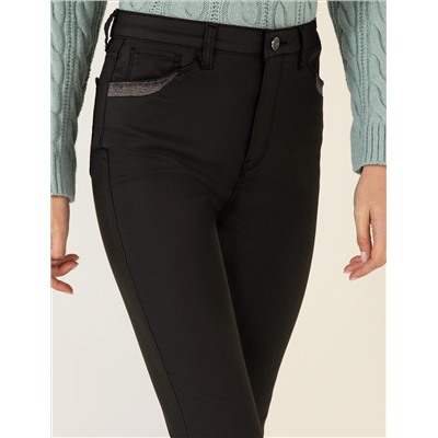 Черные карманные подробные спортивные брюки Slim Fit