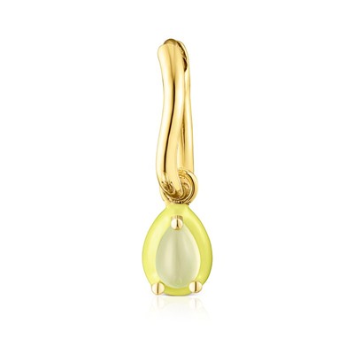 Pendientes de aro Vibrant Color - plata bañada en oro amarillo de 18 kt - dorado