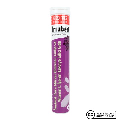 Imubest Sambucus Nigra витамин С + цинк 24 шипучих таблетки
