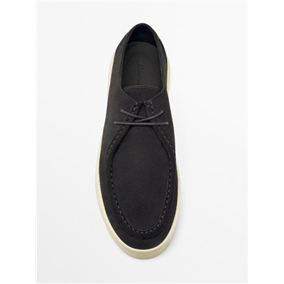 Zapato bordón serraje