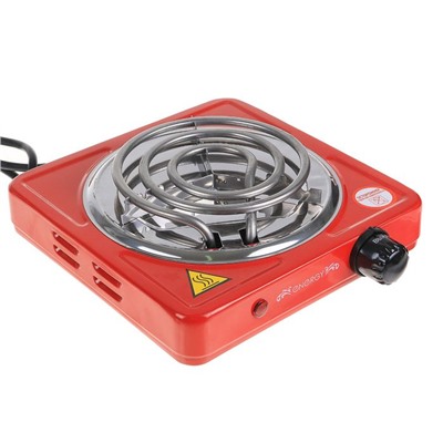 Плитка электрическая ENERGY EN-902R, 1000 Вт, 1 конфорка, красная