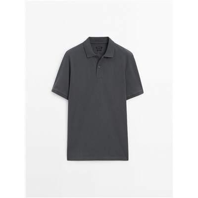 Polo piqué microestructura algodón