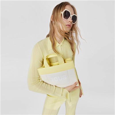 Bolso capazo Tous Maya - beige y amarillo
