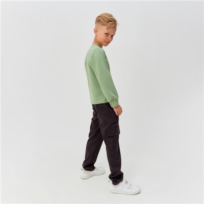 Брюки для мальчика MINAKU: Casual collection цвет коричневый, рост 134