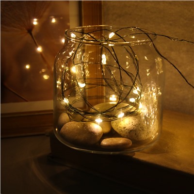Гирлянда 50 м 500 LED / NEW9 /уп 50/теплый белый