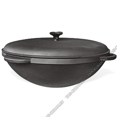 Казан азиатский 30,0л, (полусф), d520мм, крыш, 4 лит.ручки (2)