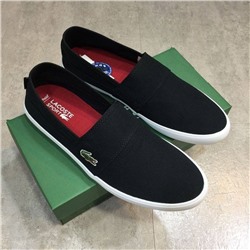 LACOST*E    1:1 ✔️ мужские слипоны из 💯 хлопка! Подошва - композитная резина. В прошлом году снимала обзор, сравнивала оригинал с репликой от этого продавца) От материалов до упаковки, разницы никакой, кроме приятной цены) сейчас на сайте их продают за 9980р 👀