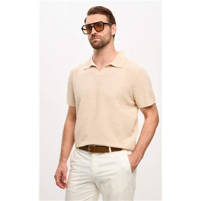 Футболка лен F011-06LN l.beige