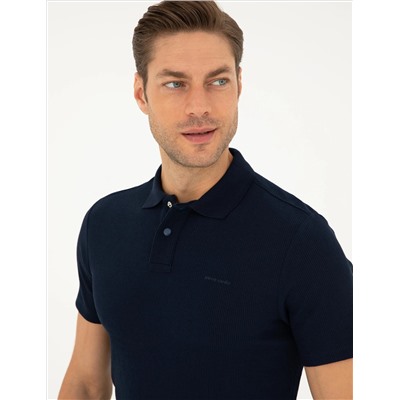 Темно -синий тонкий Fit T -For