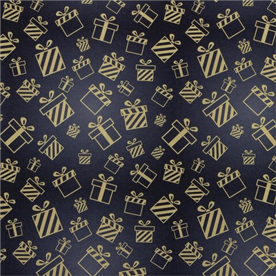 Бумага упаковочная подарочная мелованная "Golden pattern", 70x100 см, 10 дизайнов ассорти, ЗОЛОТАЯ СКАЗКА, 591912