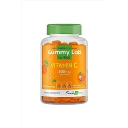 Gummy Lab Water Витамин Витамин C для детей со вкусом апельсина 60 жевательных конфет