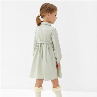 Платье для девочки MINAKU: Cotton collection цвет фисташковый, рост 98 см