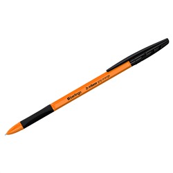 Ручка шариковая Berlingo "Tribase grip orange" черная, 0,7мм, грип