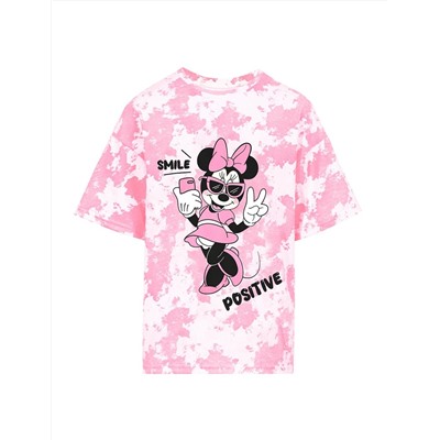 Костюм для девочки KETMIN МАЛИНА MINNIE POSITIVE цв.Тай дай Розовый/розовый (Футболка/Велосипедки)