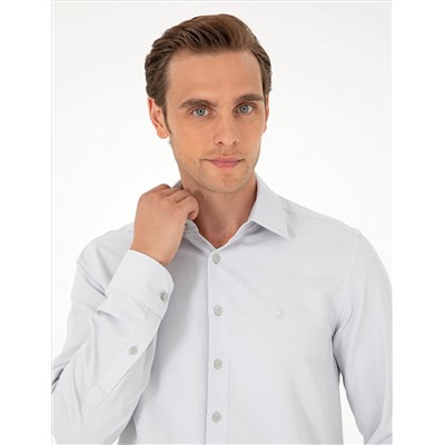 Серый Astwater Slim Fit рубашка с длинным рукавом