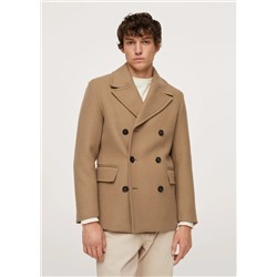Abrigo lana reciclada -  Hombre | MANGO OUTLET España