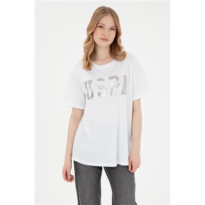 Женщина White Basic T -Fish Surprise Discount в корзине