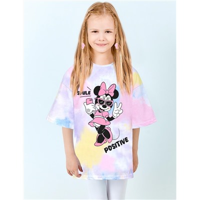 Футболка детская KETMIN МАЙАМИ MINNIE POSITIVE цв.Тай Дай Неон