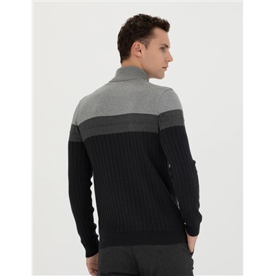 Anthracit Melanj Slim Fit Fishman Friendman Kintwear Свитер