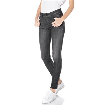 Vaquero skinny fit de tiro alto Luzien - Gris oscuro