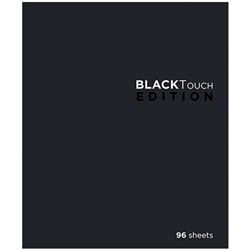 Тетрадь А5 96 л., ПЗБМ, скоба, клетка, Soft Touch, брайль 3D, "БлэкТач", 28657