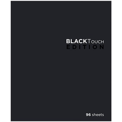 Тетрадь А5 96 л., ПЗБМ, скоба, клетка, Soft Touch, брайль 3D, "БлэкТач", 28657