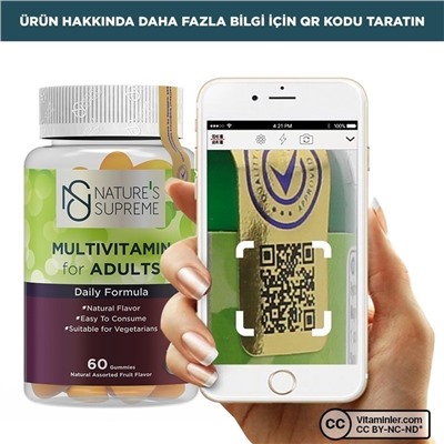 Nature's Supreme Gummies Мультивитамины для взрослых 60 жевательных форм