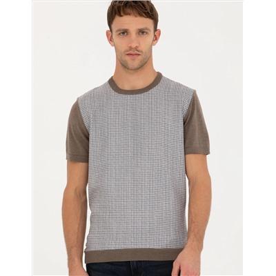 Vizon Melanj Slim Fit Bicycle Yaka Triko T -For
