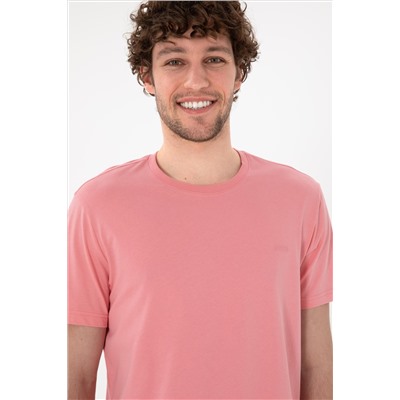 Мужская регулярная посадка на велосипеде Neck Pink Basic T -Fish Surprise Scount в корзине